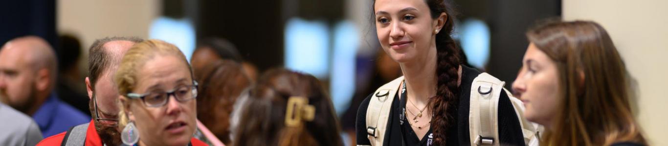 2025 attendees hang out in the lobby