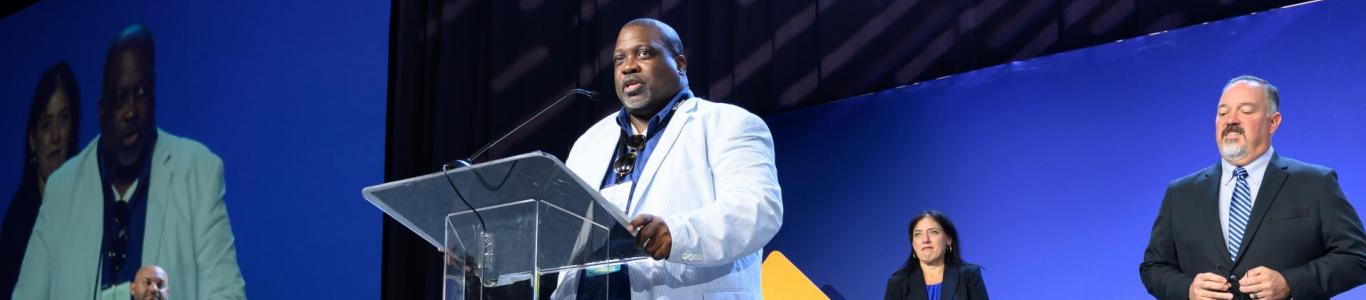 A 2025 winner makes a speech about winning the award