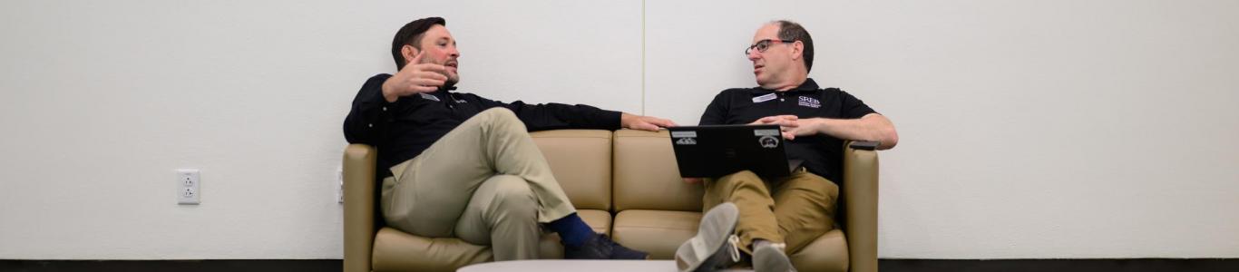 SREB team members take a break