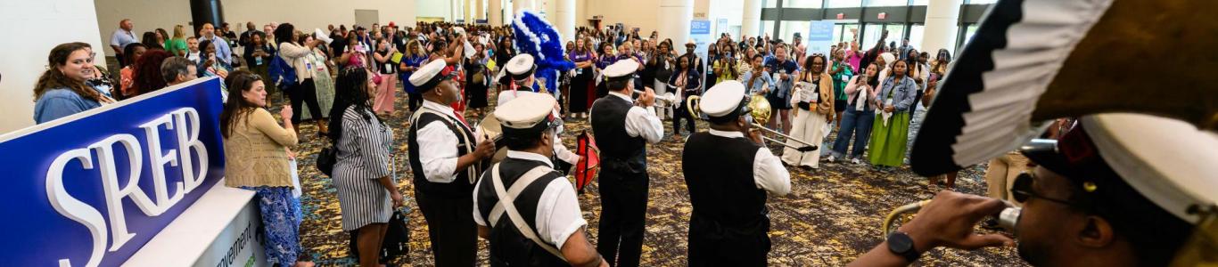 2025 attendees listen to the band