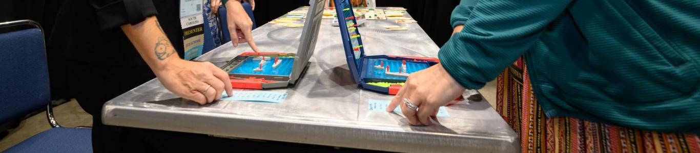 Attendees try to escape the room at the 2025 conference